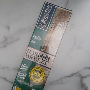 NIB White 1" Premium Vinyl Slats Window Mini Blind room darkening curtain 23"x42